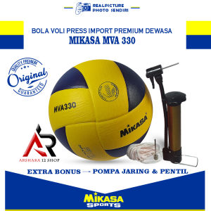 Bola Voly Empuk Mikasa Press Mesin Asli Import Size 5 Mva330 Dewasa Murah