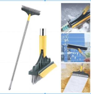 Sikat Lantai Wiper 2in1 / 3in1 Sapu Pembersih Dinding Kamar Mandi Gagang Panjang Lantai Portable Lancip Model V