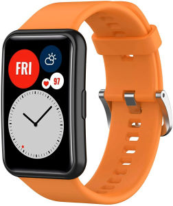 Sport Strap for Huawei Watch Fit Silicone Band Women Men Waterproof Wristband for Huawei Smartwatch Fit Accessories (Not Compatible for Huawei Watch Fit 2