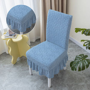 【2 Day Delivery】Sarung Kerusi Skirt Chair Cover Beautiful Plain Elastic Chair Elastic Chair Seat Cover Knitted Seat Cushion Cover Dining Cover Home Décor
