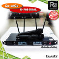 ไมค์ลอย CeanCe U789 DUAL ไมโครโฟนไร้สาย ไมค์ถือคู่  U789 DUAL ปรับความถี่ได้ UHF ความถี่ใหม่ ถูกต้องตามกำหนด กสทช. PA SOUND CENTER. 