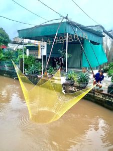 Vó bắt cá lưới đánh kéo cá to cạnh 2m6x2m6