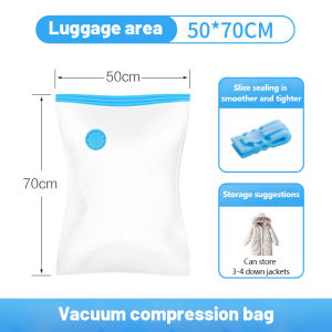 Vacuum Storage Bag Travel Clothes Storage Bags Space Saver Bag for Blankets Comforters Pillows Coat Clothes Storage