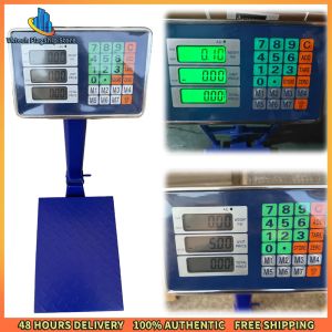 Vktech High Precision Electronic Platform Scale with LB/KG for Parcel and Luggage Weighing Industrial Grade Steel Construction Digital Weighing Machine for Shipping