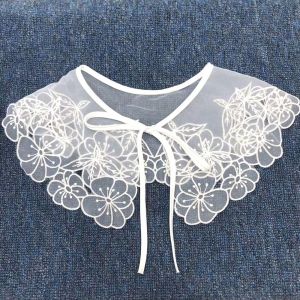 MMLUCK DIY Có thể tháo rời Cô gái Khăn choàng Đính đá Đối với phụ nữ Cổ áo giả Trang trí quần áo Đường viền cổ ren May quần áo
