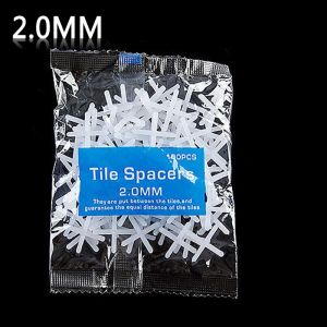 2mm Tile Leveling System Spacers Cross Shaped White Plastic Tiling Tool Leave Joints Location Card