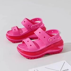 Sendal Cross Classic Mega Crush Slide Wedges WomenClog Classics Slide Hak Karet Suster