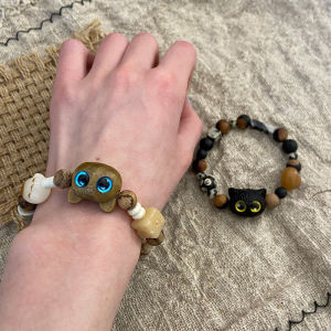 [COD]Flash Delivery New Cute Little Black Cat Bracelet For Women Men Fashion Funny Cartoon Animal Beaded Bracelet Trendy Couple Friend Jewelry Gifts