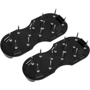 【Ready Stock】1 Pair Epoxy Aerating Spikes Shoes Tool Garden Yard Grass Cultivator Scarification Tool Garden Lawn Nail Shoe