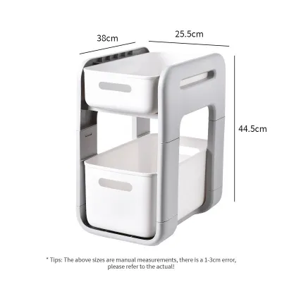 Kitchen Storage Rack Multi Tier Narrow Shelf Organizer Mobile Cart for Bathroom and Kitchen Space Saving Trolley Rack