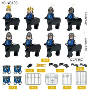 8 Pcs Mainan Balok Medieval Army （Armor hadiah）Centaur Army Brick Block Building Block