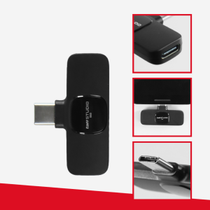 PROMO TERBARU affSTUDIO Mikrofon Wireless Lavalier Portable Microphone USB Type C E60 / mic konten kreator tiktok youtube / microphone clip on wireless tanpa kabel suara jernih youtuber bluetooth / microphone hp youtuber suara jernih android