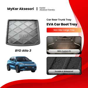 For BYD ATTO 3 EVA Copolymer Car Boot Tray Trunk Tray Luggage Cargo Dulang But Kereta 汽车后箱垫