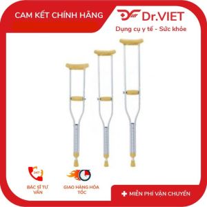 Nạng nách nhôm tròn Lucass C-925 (Đôi)