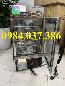 Tủ Hấp Bánh Bao 5 Ngăn - Tủ Kính Chịu Nhiệt 2 Lớp