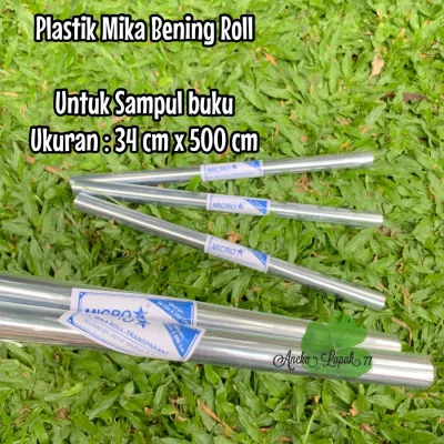 Plastik Mika Roll 34x500m Sampul Buku Premium Quality Plastik Gulung