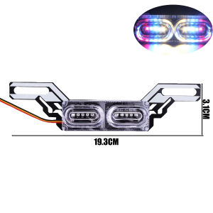 【WOKEN】12V Universal Motorcycle LED Strobe Brake Stop Light RGB Color Flash License Plate Light Night Turn Signal Warning Rear Tail Light Motorcycle Accessories