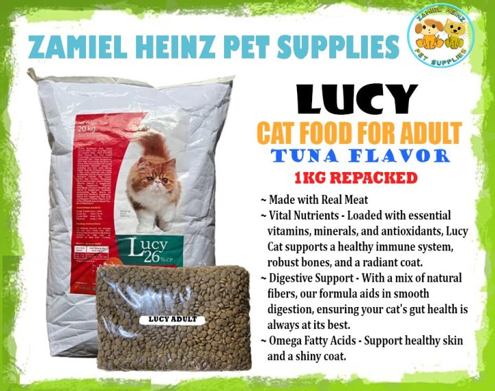 LUCY CAT FOOD for Adult TUNA Flavor 1kg REPACKED Lazada PH