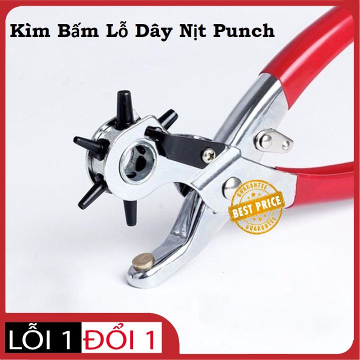 Đồ Bấm Lỗ Thắt Lưng, Dụng Cụ Bấm Lỗ Thắt Lưng, Kìm Bám Lỗ Dây Nịt Punch Siêu Tiện Lợi,Chuyên Dụng Với 6 Kích Cỡ Lỗ, Giúp Bạn Đục Lỗ Nhanh Và Đẹp Hơn, Sale 50%