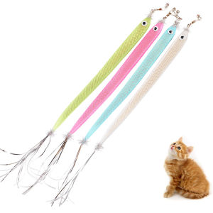 Handmade Reflective Fish Cat Wand Replacement Toys Interactive Cat Toy Fish Cat Toy Cat Teaser Wand Accessories