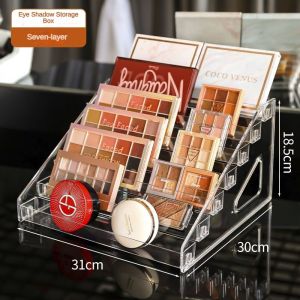Ladder Eyeshadow Organizer Nail Polish Display Rack Desktop Transparent Acrylic Dresser Partition Makeup Storage Rack