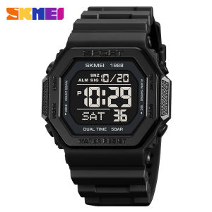 SKMEI 1988 Military Sport Watch for Men Digital Waterproof Wristwatches Mens LED Dispay Countdown Alarm Clock 1628