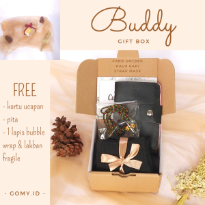 BUDDY gomy.id gift box hampers kado hadiah ulang tahun wisuda sidang birthday anniversary gift pacar teman sahabat cowok laki laki pria murah unik terjangkau lucu estetik aesthetic
