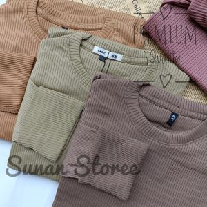 KAOS PLISKET/KAOS PREMIUM CABUT JARUM RIB/KAOS WANITA/KAOS ADEM TEBAL/KAOS LENGAN PANJANG