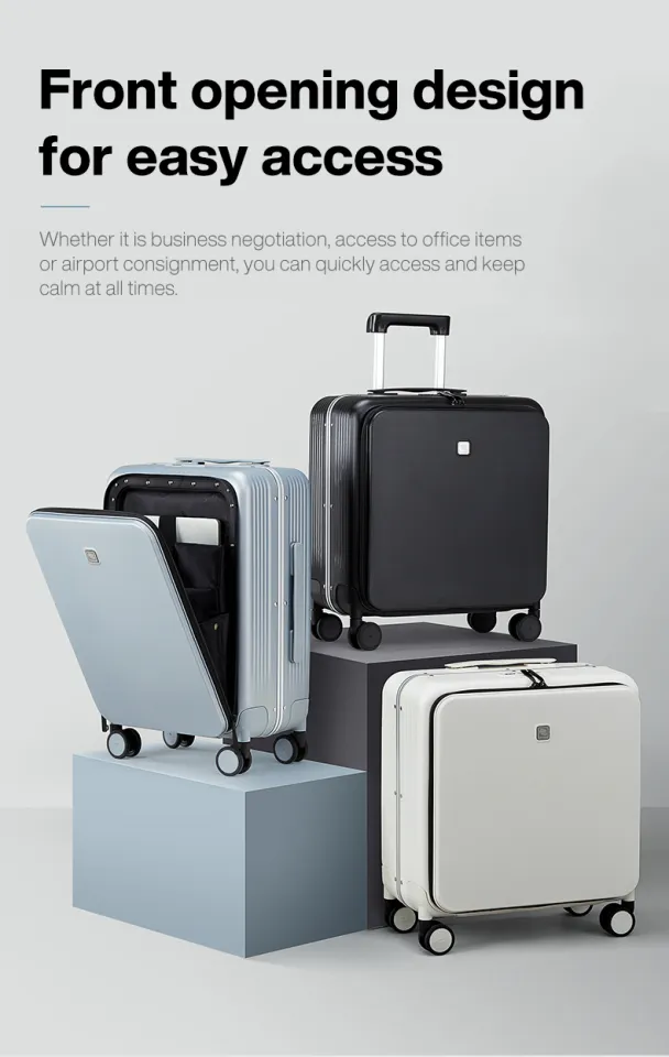 HANKE 22/24 Inch Front Opening Travel Luggage Women Small Suitcase