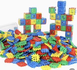 Túi 50 miếng ghép hình ngôi nhà nhiều màu Cho bé thỏa sức sáng tạo -BigLove