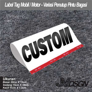 request / custom nama Car Brand - Label Tag Mobil - Variasi Penutup Pintu Bagasi - Hiasan Stiker Lego Mobil Viral