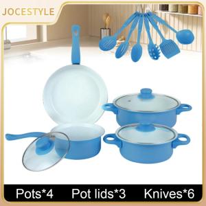 12Pcs Non Stick Cookware Set Cooking Pot with Lid Cooking Pot Set for All Hob