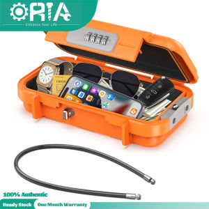 ORIA Hộp Khóa An Ninh Di Động Có Mã Hộp An Toàn Kết Hợp Hộp Khóa Két An Toàn Du Lịch Mini Chống Trộm Chống Nước Có Dây Tháo Rời Được Hộp An Toàn Cho Gia Đình Văn Phòng Khách Sạn Xe Hơi Du Lịch