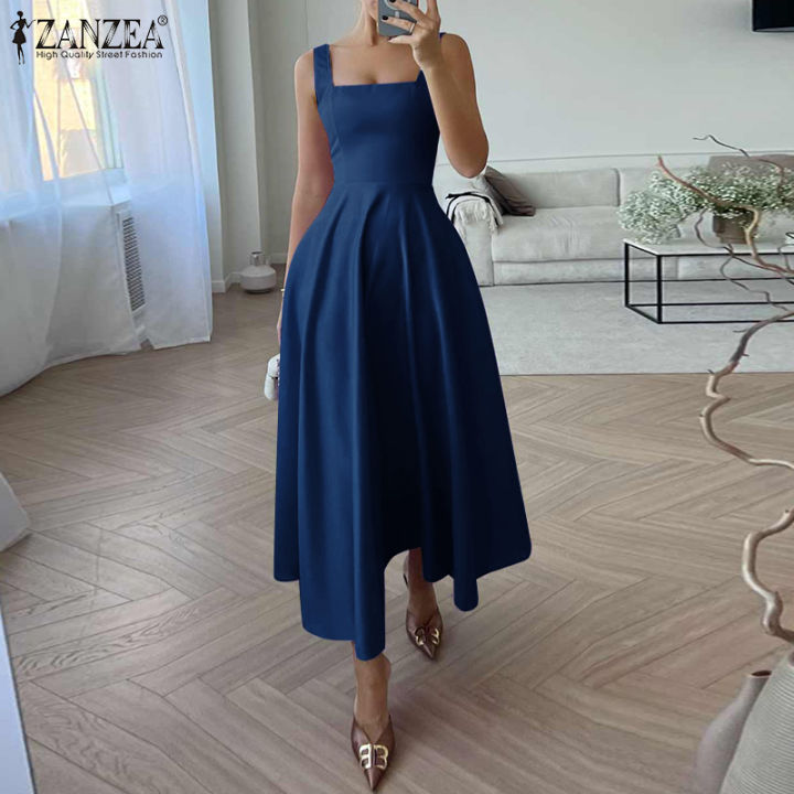Esolo%20ZANZEA%20ph%E1%BB%A5%20n%E1%BB%AF%20satin%20kh%C3%B4ng%20tay%20c%E1%BB%95%20vu%C3%B4ng%20%C4%90%E1%BA%A7m%20midi%20bu%E1%BB%95i%20t%E1%BB%91i%20Swing%20b%C3%AAn%20%C4%91%E1%BA%A7m%20m%C3%A0u%20tr%C6%A1n%20#14%20-%20Image%205