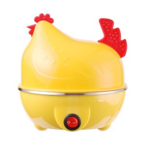 DOUBLEL Single /Double Layer Breakfast EU Plug Cooking Tool Egg Boiler Steamer Chicken Shaped Eggs Boiler Eggs Steamer Boiler Steamer Electric Egg Cooker