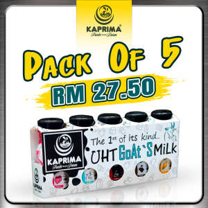 SUSU KAMBING UHT KAPRIMA ( 1PACK OF 5/5 BOTOL ) MIX