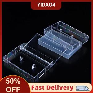 【YIDAO4】 1 cái hộp Băng Cassette hộp đựng trong suốt Hộp Băng trống ghi âm từ tính hộp chống bụi