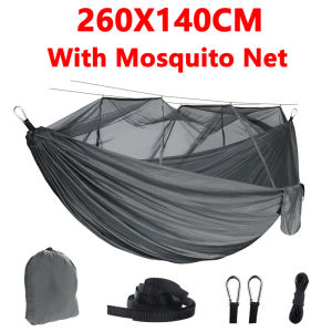 Stand outdoor encrypted mosquito net hammock outdoor camping portable mosquito net hammock military outdoor swing type hammock net hood camping travel supplies