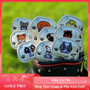 Bọc đầu gậy golf set cover gậy sắt da PU chống trầy xước bụi bẩn set 10 chiếc BD013