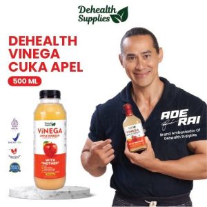 Dehealth supplies finega / vinega - apple cider vinegar with mother cuka sari apel original halal murni organik