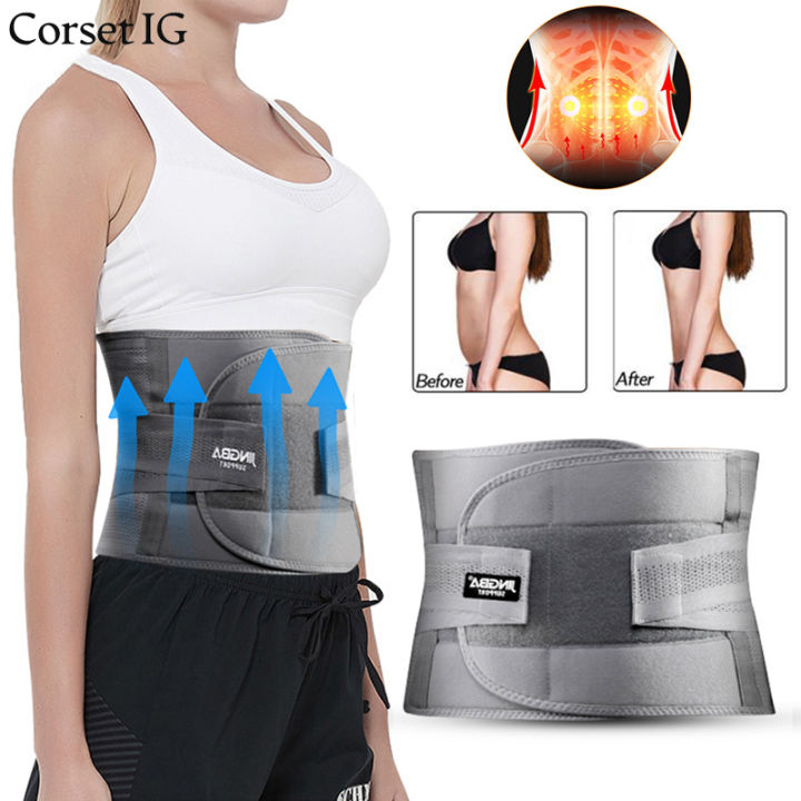 Breathable Waist Trainer Gym Girdle Back Lumbar Support Belt with
