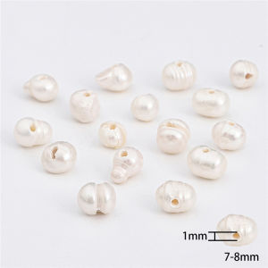 5pcs Big Size Round Rice Potato Shape Natural Freshwater Pearl Beads Large Hole Size Pearl Beads for home living Bracelet Necklace carft Jewelry Making