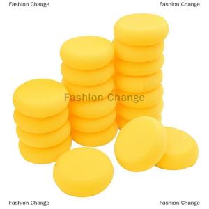 [COD] Fashion Change 10pcs Childrens Painting Round Synthetic Watercolor Artist Sponges For Painting Crafts Pottery Yellow Round Cake Sponge