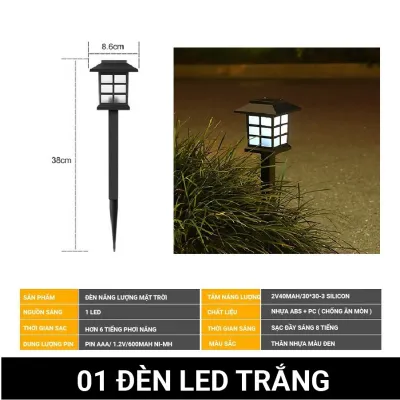 Đèn ngôi nhà cắm cỏ sân vườn năng lượng mặt trời chất lượng cao chống nước tự động bật tắt