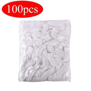 300Pcs Disposable Plastic Shower Cap Waterproof Multifunctional Bathroom Hair Cap Spa Hair Salon Hotel Female Head Cover One-Off Elastic Shower Caps Heating Thickened Kitchen Oil Smoke Proof Cap