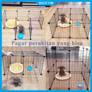 Kandang Pagar / Kandang Umbar Besi Lipat - Kelinci Kucing Anjing Kura-Kura DIY Pet Cage For Dog Cat