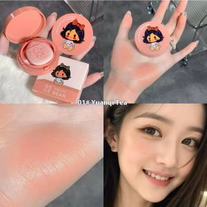 Gegebear Tea Tea Peach Color Cushion Blush Cream High Gloss Brightening Natural Pink Facial Contouring Blush Cream Monochrome Daily
