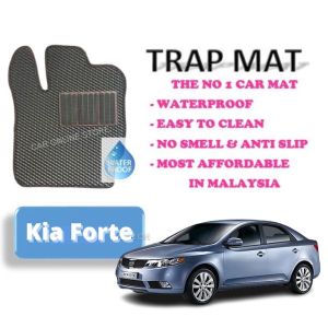 Kia Forte TrapMat Customize Car Floor Mat 100% Waterproof Anti Slip Easy to Clean(Front & Rear) - KIA Accessories