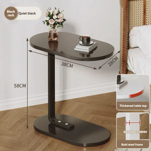 Simple living room side table sofa table Black coffee table Fashion bedside table writing desk balcony table