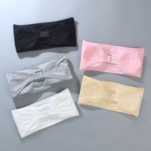 MILDGLOW with Buckle Childrens Strapless Bra Casual Underwear Cotton Children Tube Tops Comfortable Breathable Vest Girl Developmental Bras For Girls Student